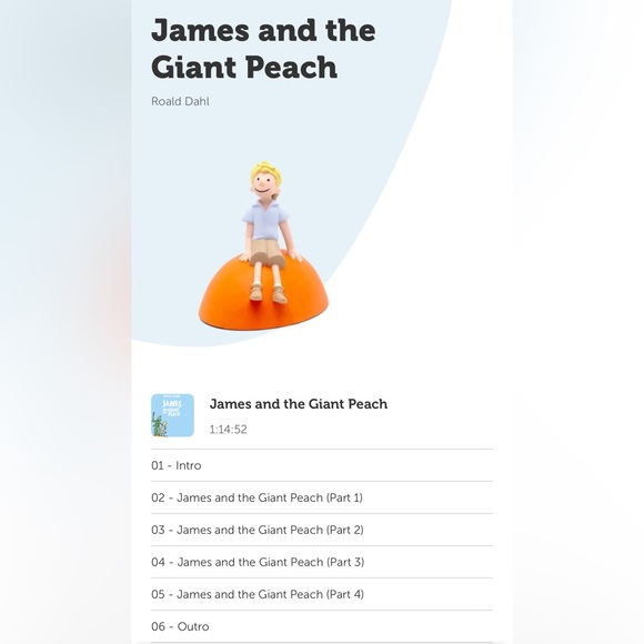 TONIE - James and the giant Peach ๐ by Roald Dahl - Picture 3 of 3